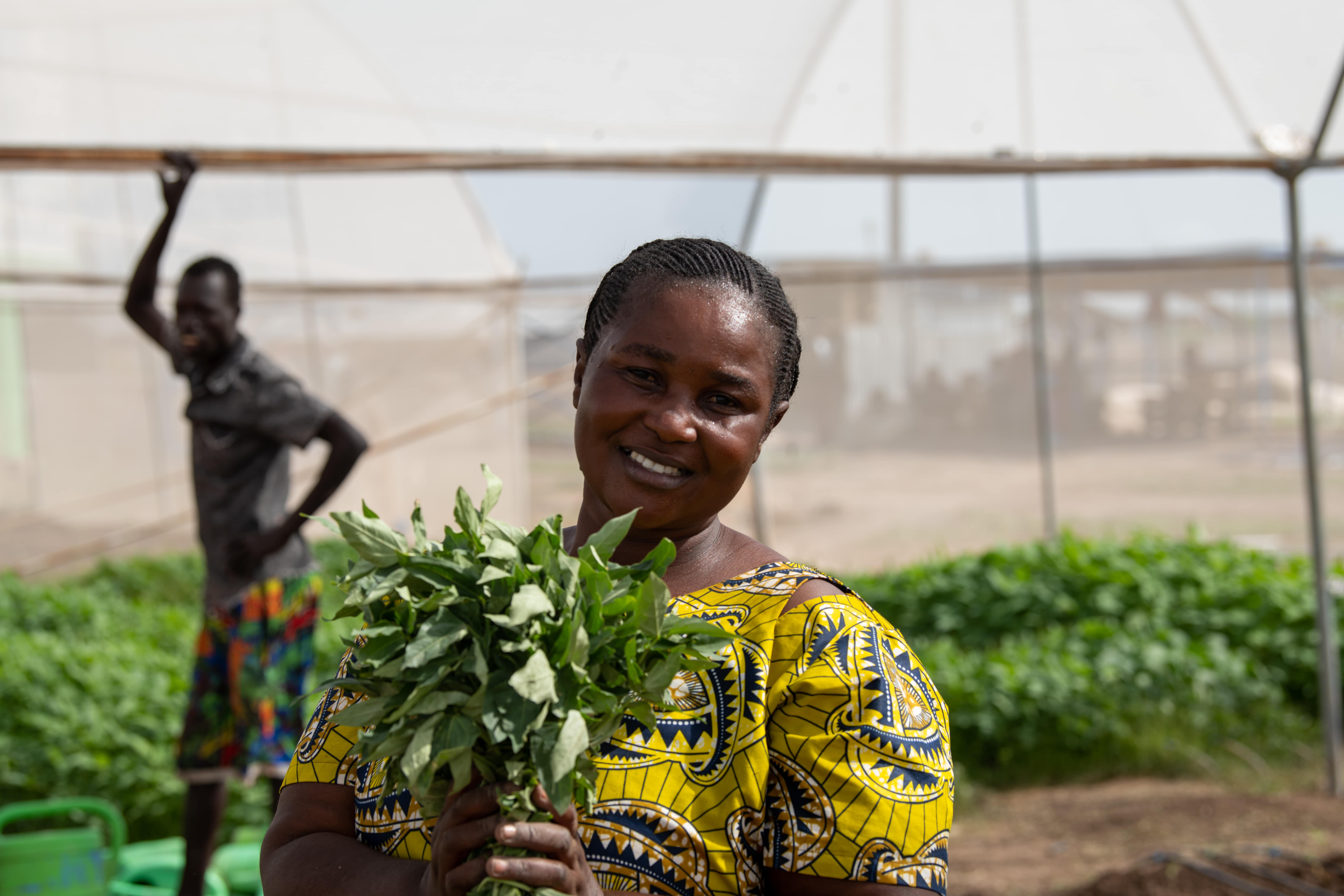 Kika, a 41 year old mother of 6 looking after hear farm in Kalobeyei.