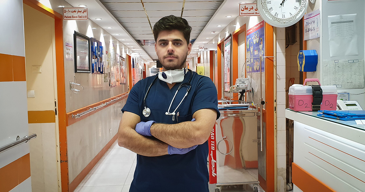 Moheyman Alkhatavi is a Iraqi refugee nurse working in Iran
