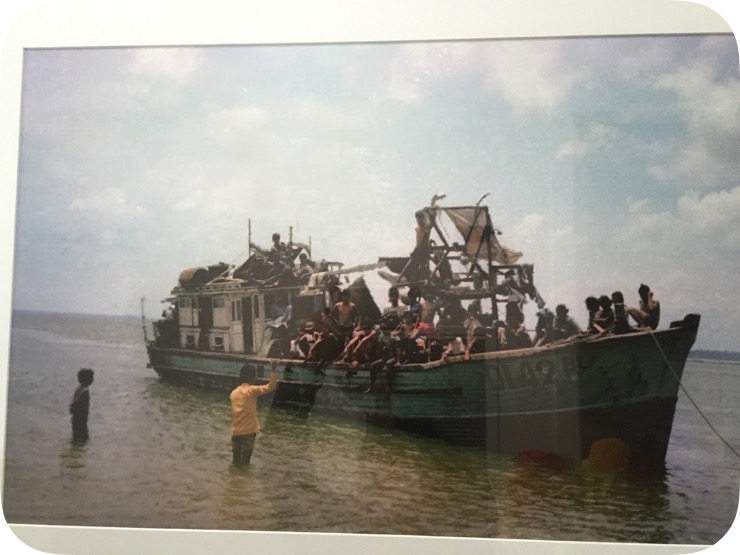 The boat that Tonii’s family bought to flee to safety