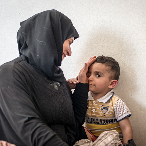 Fatima with her son Loay