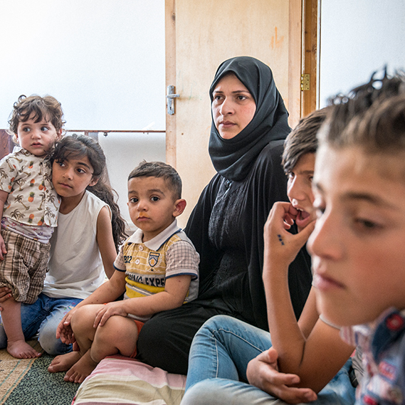 Fatima with her five children