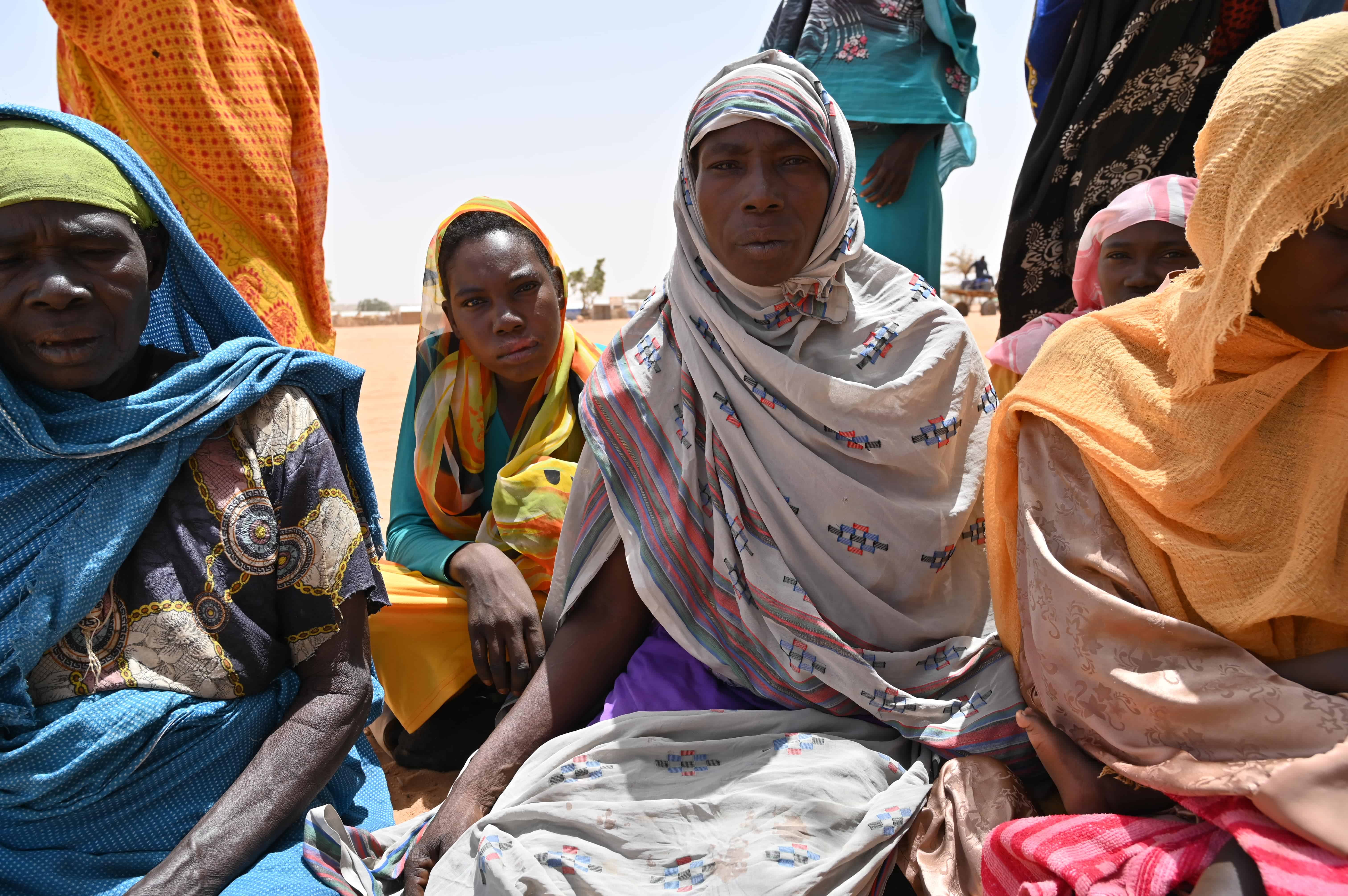 Fatima and he sons find safety at the Aboutengue refugee camp in eastern Chad. 