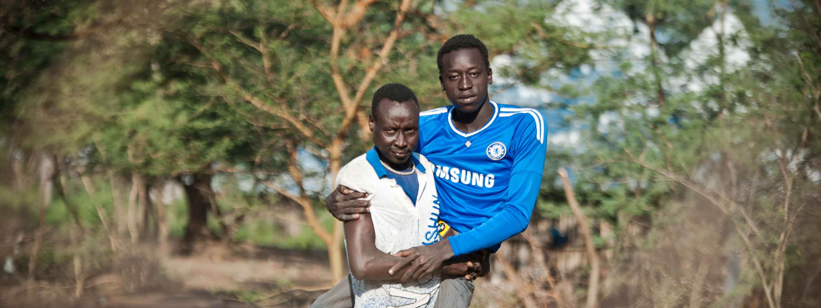 Refugee men from South Sudan